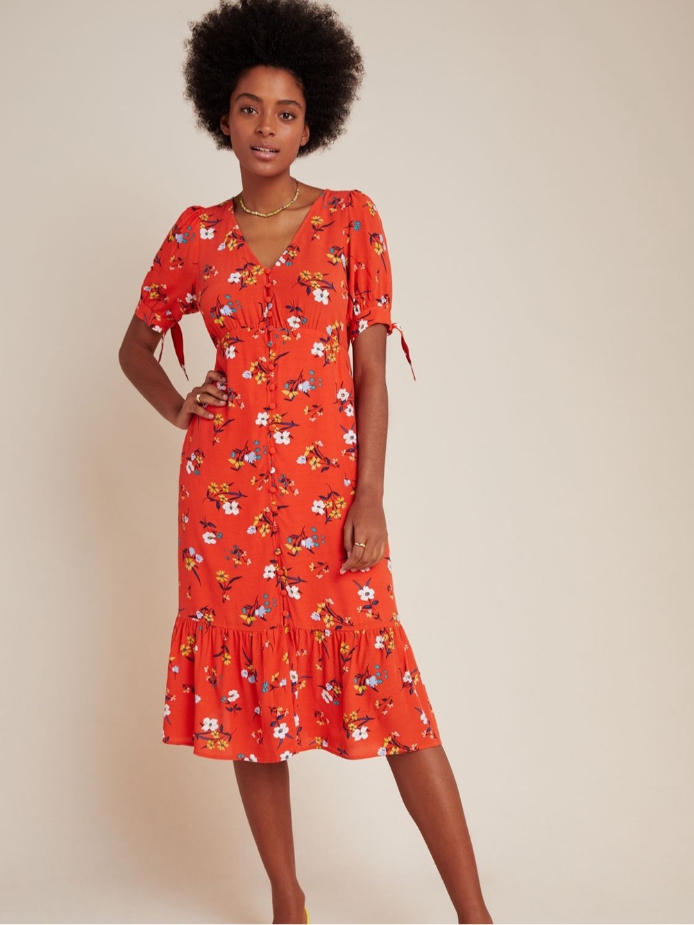 Anthropologie Maeve Eudora midi dress
